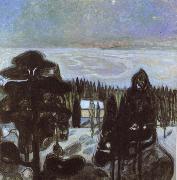Edvard Munch White night oil painting